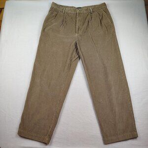 Tommy Hilfiger VTG Corduroy Pants Mens 38x30 Tan Pleated